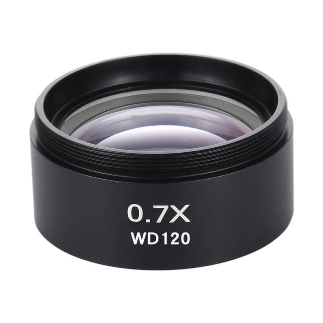Stereo Microscopes Auxiliary Objective Lens Barlow Lens Magnifier 0.7X WD120, 0.7X WD120
