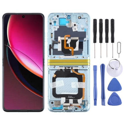 For Motorola Razr 40 Ultra XT2321-3 XT2321-1 XT2321-2 Original LCD Screen Digitizer Full Assembly with Frame, For Motorola Razr 40 Ultra(Original)