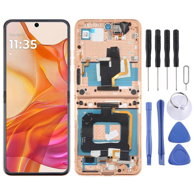 For Motorola Razr 50 Ultra Original LCD Screen Digitizer Full Assembly with Frame