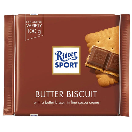 Ritter Sport milk chocolate covered butter biscuit bar