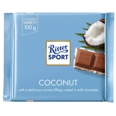 Ritter Sport milk chocolate with coconut bar