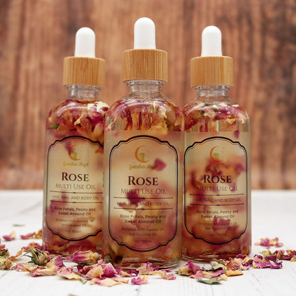 All Natural Rose Multi Use Oil For Hair, Nails & Body - 100ml