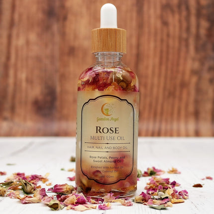 All Natural Rose Multi Use Oil For Hair, Nails & Body - 100ml