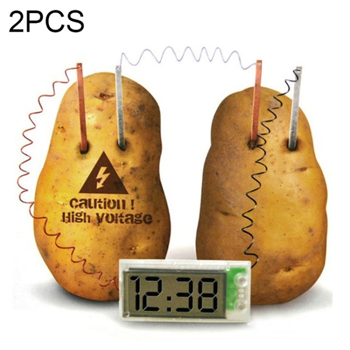 DIY Novel Green Science Potato Digital Clock Educational Kit with 2 inch LCD Screen (Potato NOT Included), Potato Digital Clock