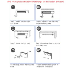 YH-280D Double Door Magnetic Lock (280kg)