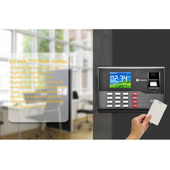 Realand A-C121 2.8 inch Color TFT Screen Fingerprint & RFID Time Attendance, USB Communication Office Time Attendance Clock, A-C121