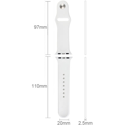 For Apple Watch Sport 38mm High-performance Rubber Sport Watch Band with Pin-and-tuck Closure