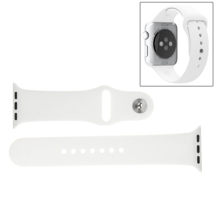 Für Apple Watch Sport 42 mm. Längeres Hochleistungs-Sportarmband aus Gummi mit Pin-and-Tuck-Verschluss.