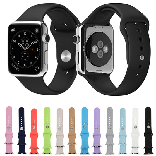 For Apple Watch Sport 42mm High-performance Longer Rubber Sport Watch Band with Pin-and-tuck Closure