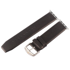 Kakapi for Apple Watch 42mm Subtle Texture Brushed Buckle Genuine Leather Watch Band with Connector