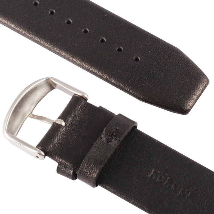 Kakapi for Apple Watch 42mm Subtle Texture Brushed Buckle Genuine Leather Watch Band with Connector