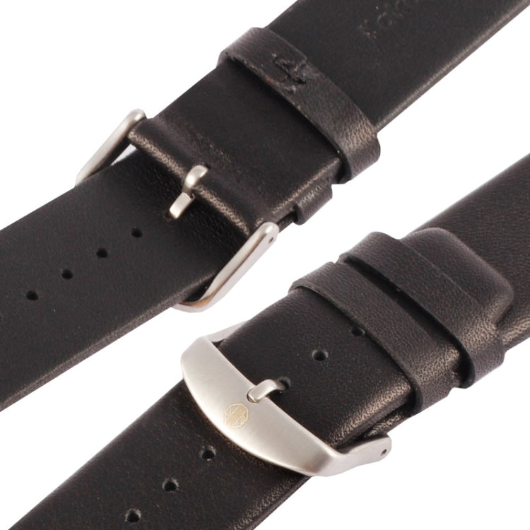 Kakapi for Apple Watch 42mm Subtle Texture Brushed Buckle Genuine Leather Watch Band with Connector