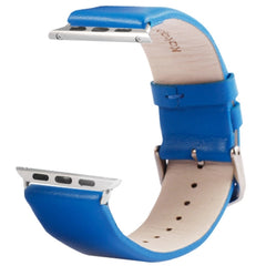 Kakapi for Apple Watch 42mm Subtle Texture Brushed Buckle Genuine Leather Watch Band with Connector