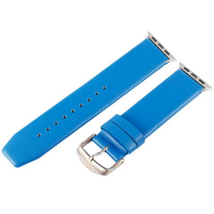 Kakapi for Apple Watch 42mm Subtle Texture Brushed Buckle Genuine Leather Watch Band with Connector