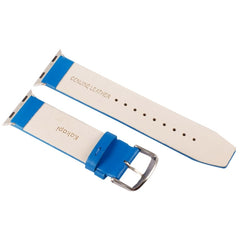 Kakapi for Apple Watch 42mm Subtle Texture Brushed Buckle Genuine Leather Watch Band with Connector