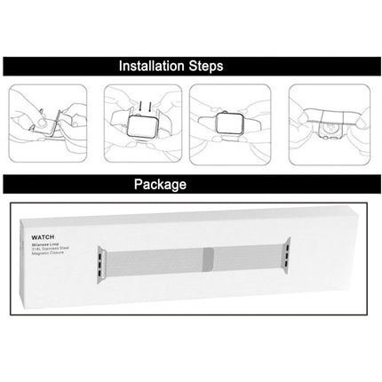 For Apple Watch 38mm Milanese Loop Magnetic Stainless Steel Watchband