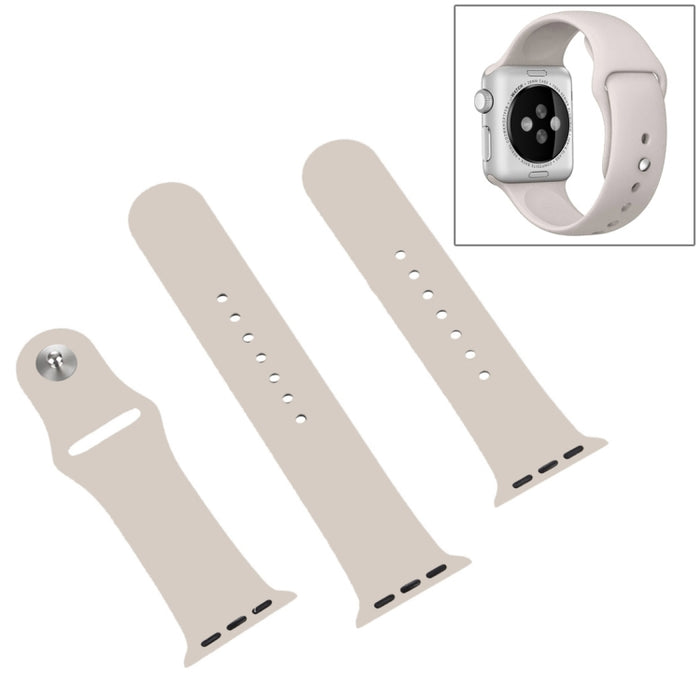 Correa de reloj de goma 3 en 1 con hebilla de pasador para Apple Watch Ultra 49 mm y Watch Ultra 2 49 mm / Series 9, 8 y 7 45 mm / SE 3, SE 2, 6, SE, 5 y 4 44 mm / 3, 2 y 1 42 mm