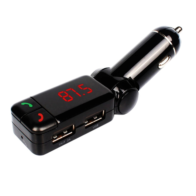 BC-06 Bluetooth Car Kit FM Transmitter Car MP3 Player with LED Display 2 USB Charger & Handsfree Function, BC06