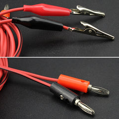 Banana Plug to Alligator Clip Wire Test Cable, Length: 1m