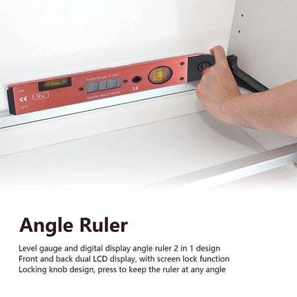 Digital LCD Display Angle Meter with Spirit Level