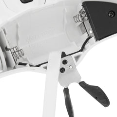 5 Lens 1.0X-3.5X Loupe Glasses Bracket Headband Magnifier with 2 LED Lights Eye Magnification Goggles Magnifying Tool, 5 Lens 1.0X-3.5X (White)