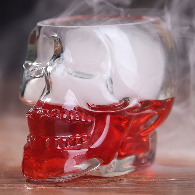 Crystal Skull Head Vodka Whiskey Shot Glass, Transparent