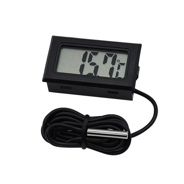 Mini LCD Digital Thermometer for Fridge Freezer, Insert Size 46mm x 26.6mm, Cable Length 1m
