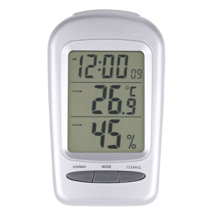 LCD Digital Desk Indoor Thermometer Hygrometer with Date / Clock / Freezing Warning