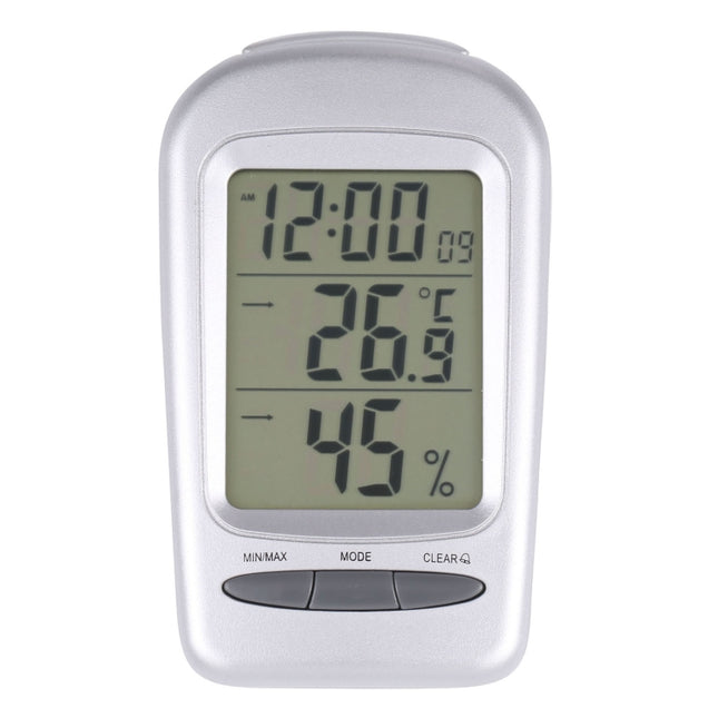 LCD Digital Desk Indoor Thermometer Hygrometer with Date / Clock / Freezing Warning