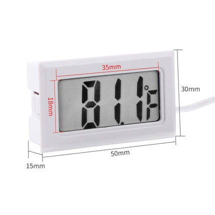 Mini LCD Indoor Digital Thermometer (Fahrenheit Display), White