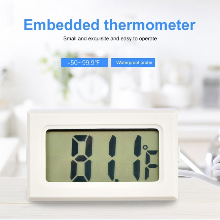Mini LCD Indoor Digital Thermometer (Fahrenheit Display), White
