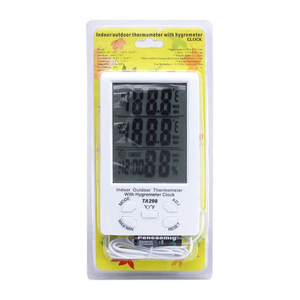 TA298 Digital LCD Humidity / Hygrometer and Thermometer with Extra Sensor Cable