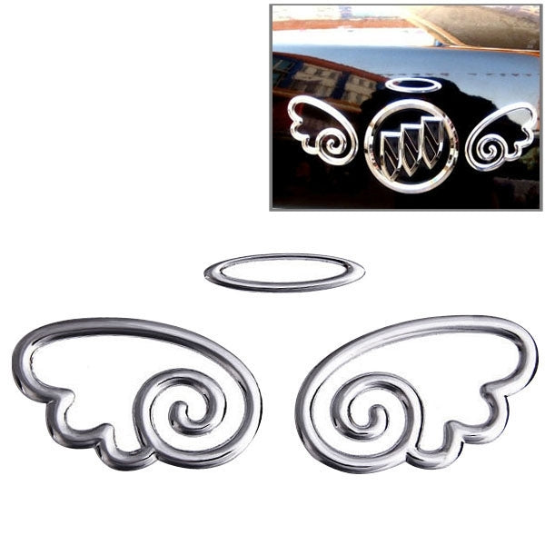 3D Car Sticker, Wings Pattern (Size: 15.7cm x 5.5cm), Crab Pattern (Size: 10cm x 8cm), Angel Wings (Size: 16cm x 5.5cm)
