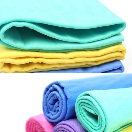 KANEED Super Absorption Clean Cham PVA Synthetic Chamois Car Wash Towel, Random Color Delivery, Wash Towel