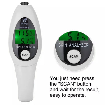 Mini Portable LCD Digital Moisture Skin Care Tester Moisture Oil Content Analyzer