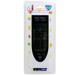 HTC-8 Luminous LCD Digital LED Night Light Thermometer Backlight Hygrometer Humidity Meter, with Alarm / Date / Clock / Calendar, HTC-8