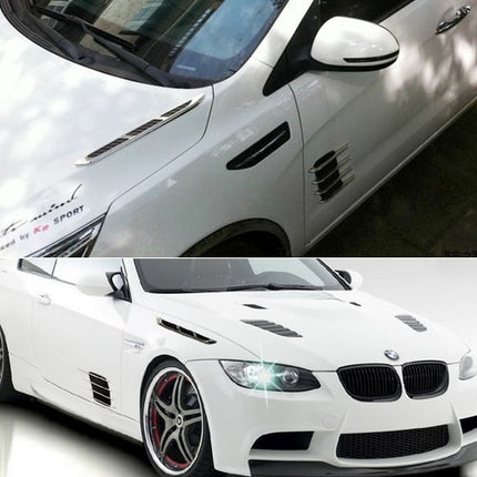 2 PCS Hood Side Shark Gill Simulation Air Flow Vent Fender Sticker for Car Decoration, Size: 22cm x 20cm x 2cm