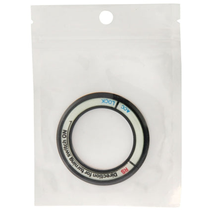 Fluorescent Aluminum Alloy Ignition Key Ring, Inside Diameter: 3.4cm