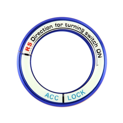 Fluorescent Aluminum Alloy Ignition Key Ring, Inside Diameter: 3.4cm