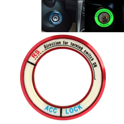 Fluorescent Aluminum Alloy Ignition Key Ring, Inside Diameter: 3.4cm