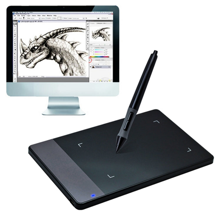 HUION 420 Portable Smart 4.0 x 2.23 inch 4000LPI Stylus Digital Tablet Signature Board with Digital Pen, 420