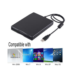 3.5 inch 1.44MB FDD Portable USB External Floppy Diskette Drive for Laptop, Desktop