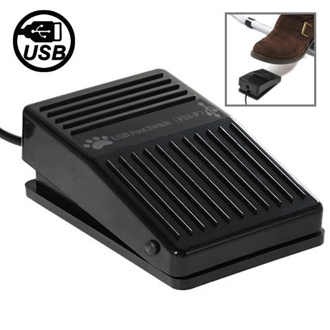 USB Foot Pedal Control Switch Game Pad Keyboard Adapter for Computer, 1 Foot Switch