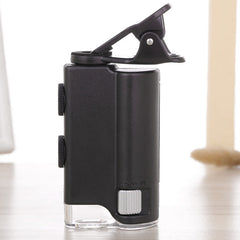 60X-100X Times Phone Microscope Clip Magnifying Jewelry Loupe With LED Light, 60X-100X Clip