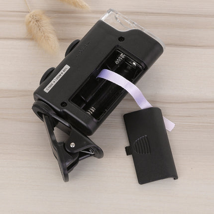 60X-100X Times Phone Microscope Clip Magnifying Jewelry Loupe With LED Light, 60X-100X Clip