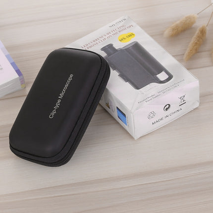 60X-100X Times Phone Microscope Clip Magnifying Jewelry Loupe With LED Light, 60X-100X Clip