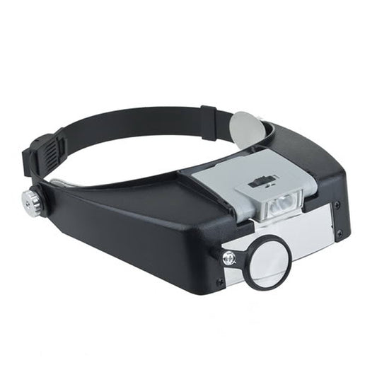 Headband Style 1.5X / 3X / 8.5X / 10X Magnifier with 2 LED Lights, MG81007-A(Grey)