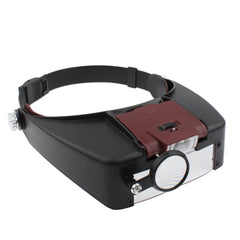 Headband Style 1.5X / 3X / 8.5X / 10X Magnifier with 2 LED Lights, MG81007-A(Brown), MG81007-A(Grey)