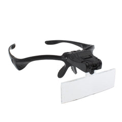 Multi-functional 1.0X / 1.5X / 2.0X / 2.5X / 3.5X Magnifier Glasses with 2-LED Lights, Random Color Delivery, 5 Lens 1.0X-3.5X (9892B)