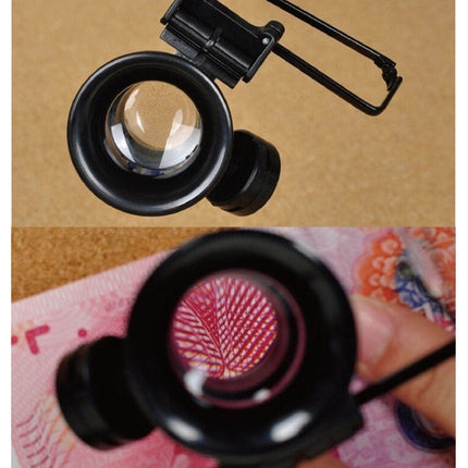 20X Glasses Type Watch Repair Loupe Magnifier with LED Light, Dual